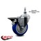 Service Caster 4 Inch Blue Polyurethane 12 Inch Threaded Stem Caster with Brake SCC-TS20S414-PPUB-BLUE-PLB-121315 - alternate 3